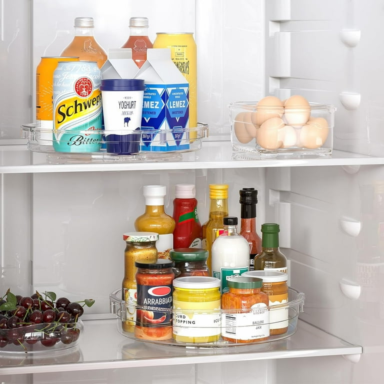 2 livelli Lazy Susan giradischi Spice Rack Organizer per armadio da cucina, vass