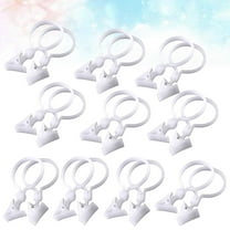 Clispeed Curtain Rod Clips White Plastic for Bathroom 20Pcs