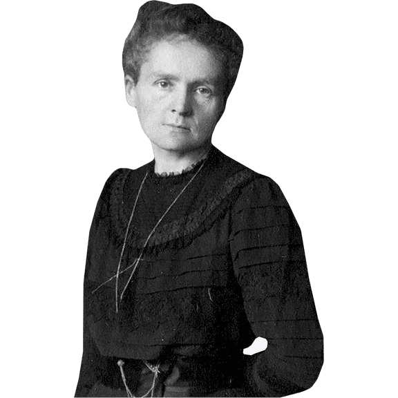 Marie Curie (BW) Half Body Buddy Cutout
