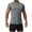 Gray, variant on Men's Camo Print Athletic T-Shirt, Quick Dry Short Sleeve Workout Top, Slim Fit Breathable Gym Running Shirt, M-3XL