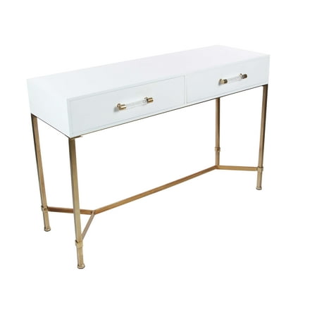 Decmode Modern 31 X 47 Inch Rectangular Metal And Pine Wood Two