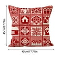 thumbnail image 3 of ¡Gran Ahorro en tu Compra!, Funda de almohada navideña de lino con estampado geométrico enrejado, funda de almohada con borde para dormitorio, sofá, funda de almohada para la cintura Akmoler, 3 of 8