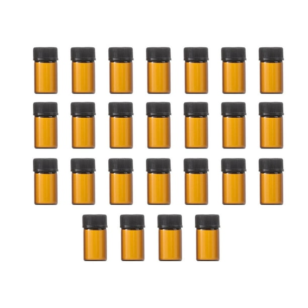 Botella de vidrio vacía de 25 piezas con tapón interior Sunnimix Frascos vacíos para líquidos 2ML