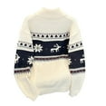 thumbnail image 4 of KeShDi Christmas Sweater Men Men's Warm Sweater Christmas Knitted Top Casual Men's Pullover Knitted Sweater Stand Up Collar Sweater Beige M, 4 of 4