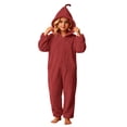 thumbnail image 6 of BRGZLK Halloween Pumpkin Onesie for Boys Girls 2026 Trendy Cute Long Sleeve Flannel Soft Cozy Plush Hooded Jumpsuit Winter Warm Fuzzy One Piece Jumpsuits Wine 8-9 Years, 6 of 7