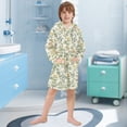 thumbnail image 5 of FORMRS Niños Bathrobe Unisex Hooded Robe Toddler Pajamas Sleepwear, Size 7-9T, Watercolor Animals Pattern, 5 of 7