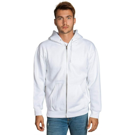 Men's Heavyweight Full Zip up Hoodie | Fleece Jacket | Warm Zipper Casual Sweatshirt with Hood