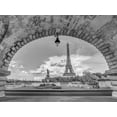 thumbnail image 2 of Frank, Assaf 32x25 Gold Ornate Wood Framed with Double Matting Museum Art Print Titled - Eiffel Tower from Bir-Hakeim Bridge-Paris-France, 2 of 4