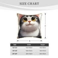 thumbnail image 4 of Susaid Cute Cartoon Kitten Print Velvet Throw Pillow Covers Home Art Deco Pillowcase Square Pillow Case Cushion Cover for Bed Sofa Living Room Car Indoor and Outdoor-20"x20", 4 of 8