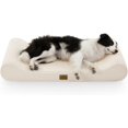 thumbnail image 2 of Orthopedic Dog Bed for Large Dogs up to 90 lbs - Removable Washable Cover with Waterproof Lining & Non-Skid Bottom, Cotton-Polyester Blend Boat-Shaped Lounger Mattress, L(45x30x6in), Beige, 2 of 8
