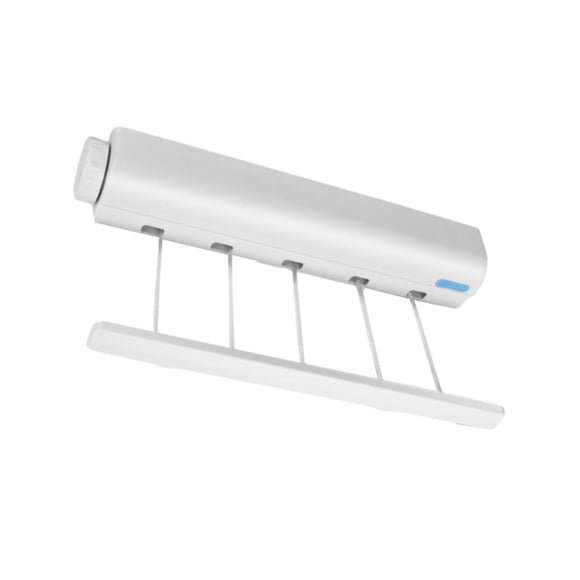 Colgador montado en la pared, tendedero Flexible retráctil para interiores, colgadores de lavandería multifuncionales para el baño, de Almacenamiento y organización del hogar cinco cuerdas Bearachild HA005817-02B
