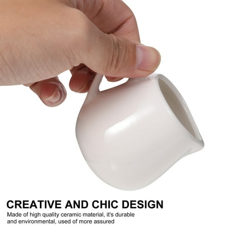VERDANVERSE Creative Milk Jug Creamer Ceramic Comfort-grip Handle Friends Cooking 2 Pcs