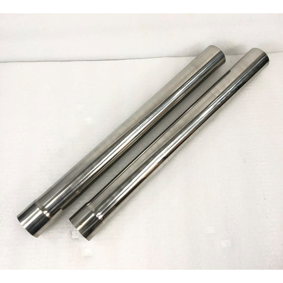 (two) SS T201 Straight Exhaust Pipe Tailpipe 3" O.D. to 3" I.D., Length 30"