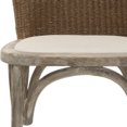 thumbnail image 6 of SAFAVIEH Kioni Nautical Linen Solid Dining Side Chair, Taupe/Pickled Oak (Set of 2), 6 of 7