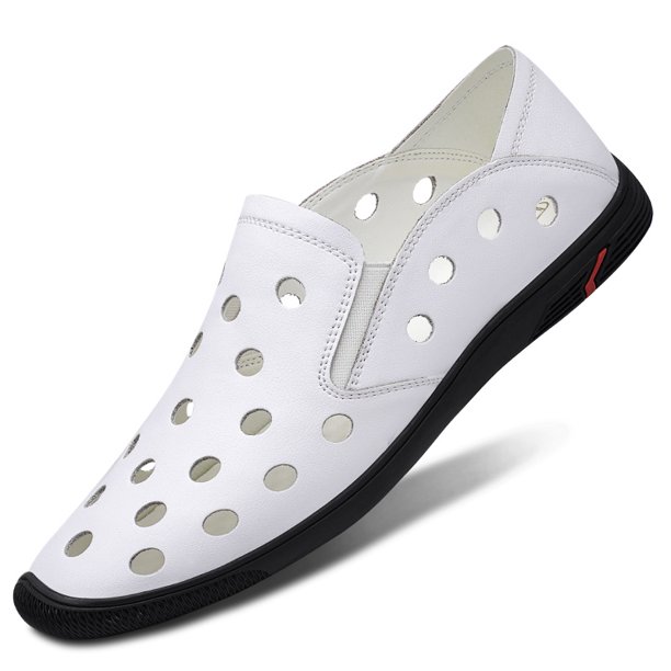 Nuevas sandalias de cuero para hombre: a la moda, cómodas y de secado rápido, ¡perfectas para la playa y actividades al aire libre!