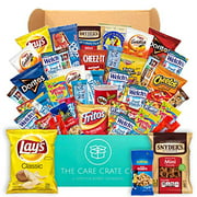 The Care Crate Snack Box Care Package (40 piece Snack Pack) Chips Variety Pack, Cookies, Pretzels, Candies