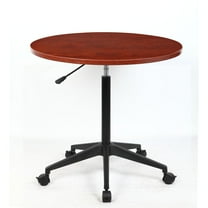 Boss Office Products Cherry 30 inch Mobile Round Table