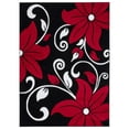 thumbnail image 4 of Luxe Weavers Modern Floral Red 8x10 Area Rug for Living Rooms, 4 of 7