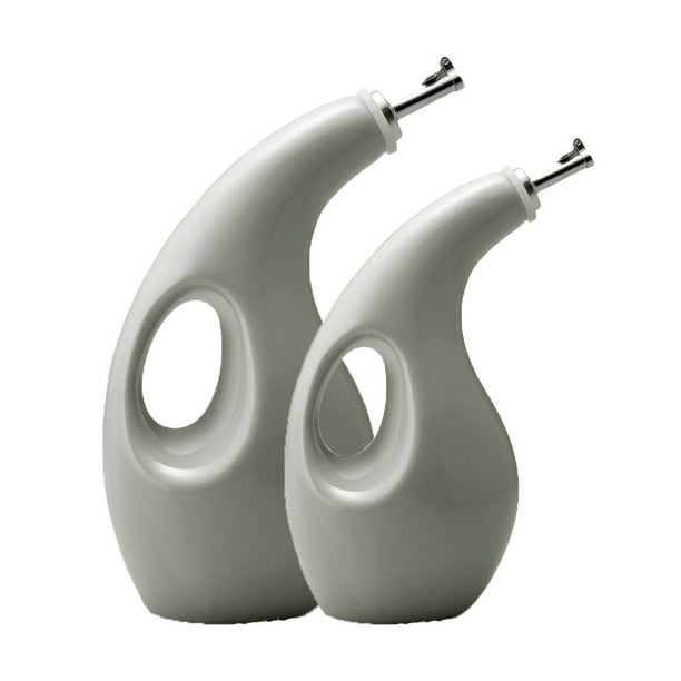 Rachael Ray 2Piece Ceramic EVOO Oil and Vinegar Dispensing Bottle Set