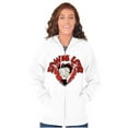 thumbnail image 3 of Betty Boop Zombie Love Heart Zip Hoodie Sweatshirt Women Brisco Brands S, 3 of 6