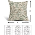thumbnail image 5 of Sage Green Brown Vintage Floral Pillow Covers 20x20 Inch Set of 2 Chinoiserie Flower Netural Decorative Throw Pillowcases Rustic Farmhouse Accent Outdoor Cushion Cases Decor for Sofa Couch Bed, 5 of 8
