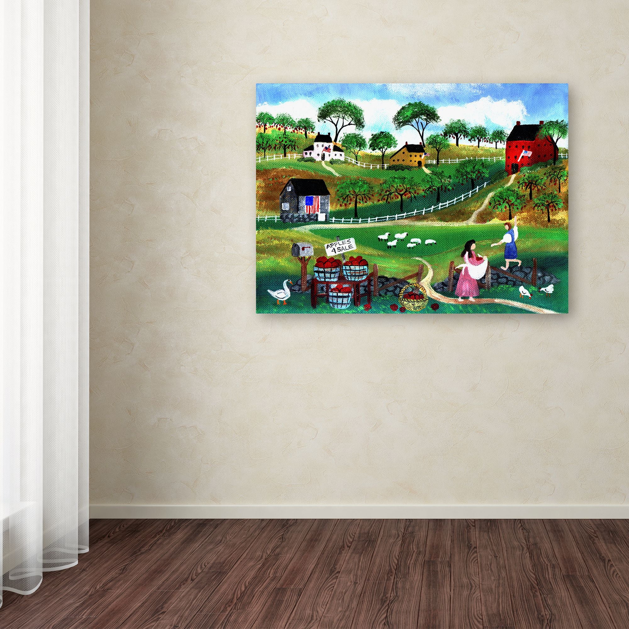 Trademark Fine Art 'Apples 4 Sale' Canvas Art by Cheryl Bartley