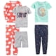thumbnail image 1 of Conjunto de pijama Simple Joys by Carter's Baby Girls, 6 piezas, 12 m, 1 of 2