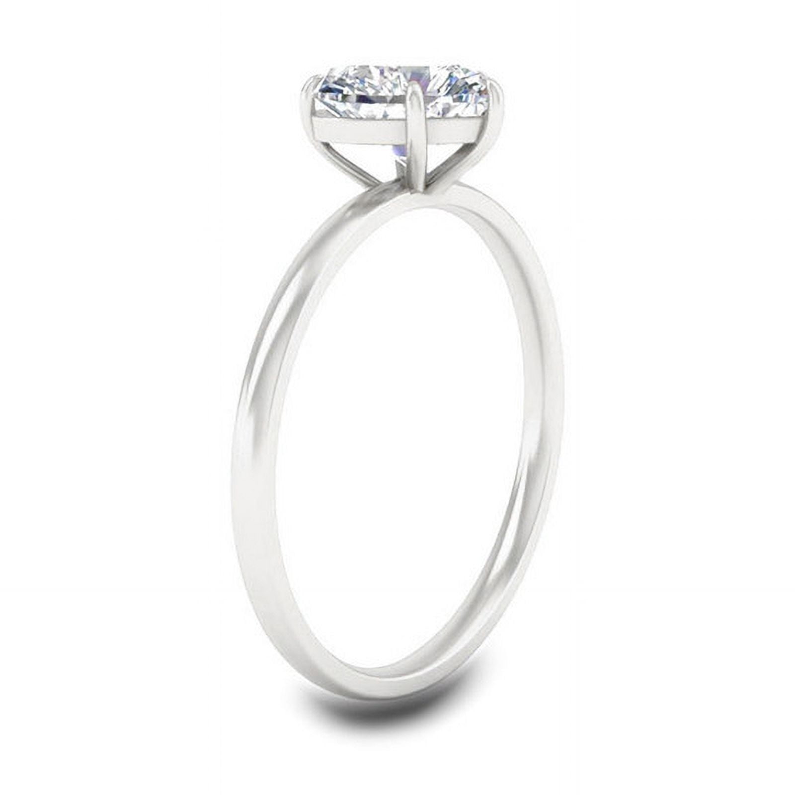 Cora Jewellery 1.5 CT Heart Shaped Moissanite Engagement Ring, Solitaire Ring For Women, 10K White Gold, 5.5 US, Pack of 1