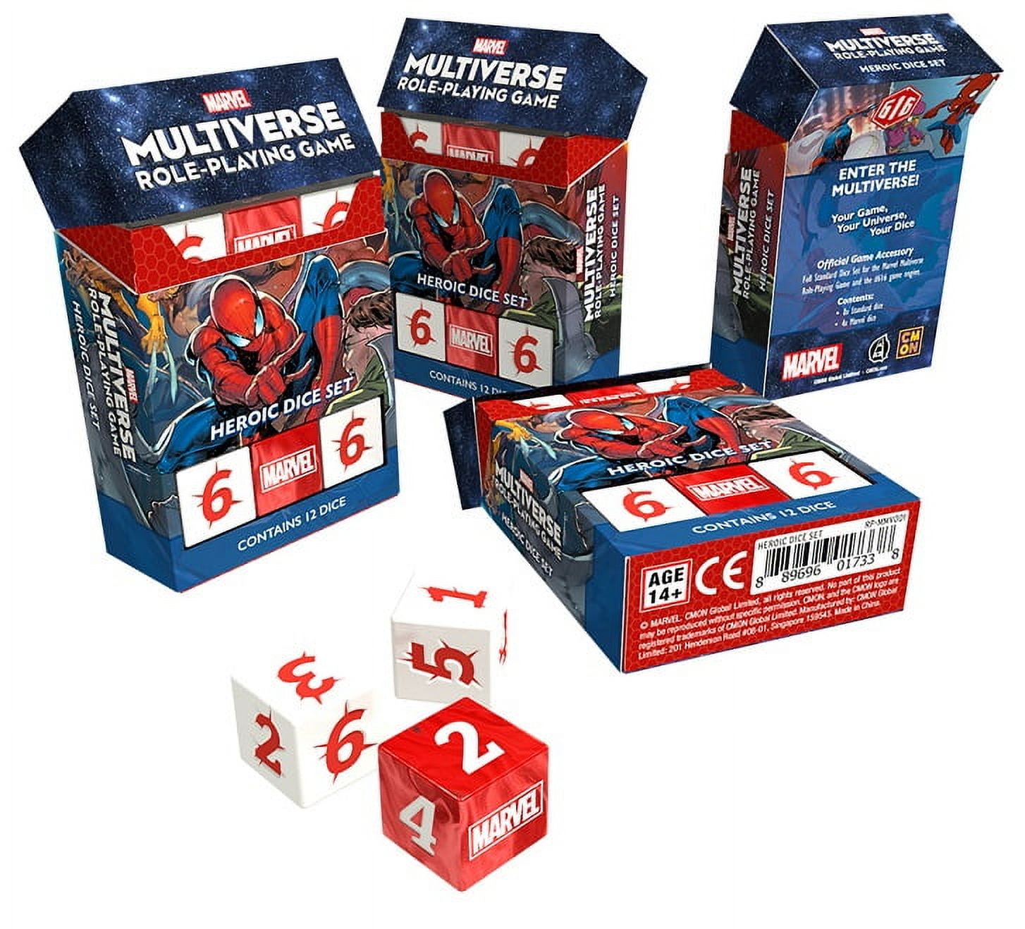 Marvel Comics Marvel Multiverse RPG Heroic Dice Set (12) New