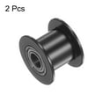 thumbnail image 3 of Uxcell 2pcs 2GT Idler Pulley 5mm Bore 18mm Dia. Aluminum Timing Belt for 10mm Width Belt 3D Printer, Black, 3 of 6