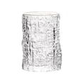 thumbnail image 1 of Bark Pattern Embossed Stemless Water Cups, Clear Textured Drinking Glasses for Juice Milk Beer, 1 of 6
