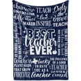 thumbnail image 1 of LHSHID Teacher Appreciation Gifts for Women Men Flannel Blanket Throws with Message for All Teachers Birthday Christmas Retirement Gift, 1 of 4