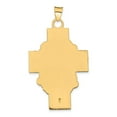 thumbnail image 4 of FJC Finejewelers 14 kt Yellow Gold Hollow Polished/Satin Jesus Cross Medal, 4 of 6