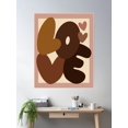 thumbnail image 2 of Love Organic Tones Typography Poster Wall Art, Modern Wall Decor For Living Room Bedroom, 12x18 UNFRAMED, 2 of 3