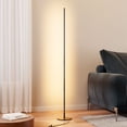 thumbnail image 2 of EDISHINE Lámpara de Piso de Esquina Moderna LED de 59.8" para Sala de Estar, Iluminación Minimalista Regulable, Lámpara de Pie Alta para Recámara, Oficina, 3000K, Negro, 2 of 7