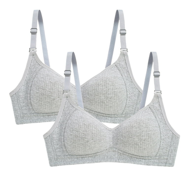 Aayomet Women'S T-Shirt Bra 2PC Women Simple Bikini Bras Stripe Adjustable  Shoulder Strap Underwire Elegant Underwear,Gray 32 