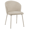 thumbnail image 1 of Bouclair Beige Fabric and Metal Dining Chair, 1 of 6