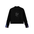 thumbnail image 5 of Yartina Kids Girls Athletic Sport Jacket Zipper Figure Ice Skating Training Top Long Sleeve Sparkly Black 8, 5 of 6