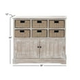 thumbnail image 6 of DecMode 38" x 35" Brown Wood 6 Baskets and 2 Doors Storage Unit, 1-Piece, 6 of 18