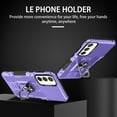 thumbnail image 3 of Allytech for Samsung Galaxy A54 5G Phone Case with Ring Holder, Anti-Fingerprint Non-slip Anti-Drop Heavy Duty Corner Protection Rotating Ring Stand Cover Case for Samsung A54 Phone 6.4", Purple, 3 of 9
