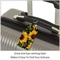 thumbnail image 3 of Square 2Pack PU Leather Sunflower Cruise Luggage Tag with Privacy Cover and Name ID Tag for Travel Handbags Backpacks Luggage Tags, 3 of 6