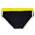 thumbnail image 6 of ZQUUVOU Men's Swim Briefs Solid Padded Bikini Swimsuit Quick Dry Low Rise Drawstring Bikini Beach Swimwear Surf Swimming Briefs Black, 6 of 7