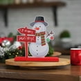 thumbnail image 5 of Ganfancp Navidad Santa Claus Artesanía Decoración de Madera Adornos de Escritorio Centros de Mesa de Comedor Adornos de Madera Signos de Madera de Escritorio Artículos En Liquidación 1X Cartel de Nav, 5 of 5