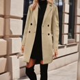 thumbnail image 6 of Zedker Women'S Solid Color Casual Stand Collar Long Sleeve Jackets with Lined Button,Comfy Thicken Thermal Coats for Fall and Winter,Beige,L, 6 of 9