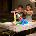 thumbnail image 6 of Air Powered Rocket Launcher Toy with 3 LED Light Up Foam Gliders Stomp Launch, Outdoor Flying Game, Safe Soft Foam Rockets for Backyard Park Outdoor Active Play, Physics Learning Fun, Blue, 6 of 6
