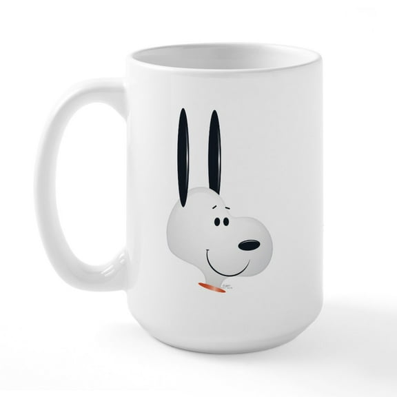 CafePress - Peanuts Snoopy Emoji - 15 oz Ceramic Large White Novelty Mug