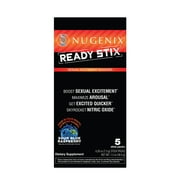 Nugenix Ready Stix - Mens Excitement Booster Supplement, 5 Packets, Powder, Sour Blue Raspberry