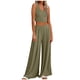 thumbnail image 2 of Puntoco Conjunto De Dos Piezas De Punto para Mujer, Color Sólido, Informal, Sin Mangas, para Yoga, Pierna Ancha, Pantalones Puntoco Puntoco-5767, 2 of 8