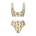 thumbnail image 2 of Honeii Frogs Print Women’s Bikini Set,Two Piece Swimsuit Bathing Suits,Stylish High Elasticity Swimwear for Beach and Pool, 2 of 7