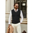 thumbnail image 2 of COOFANDY Men's Sweater Vest V Neck Sleeveless Sweater Slim Fit Casual Knitted Vest Sweaters, 2 of 6
